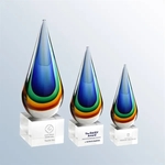 Elysian Blue/Amber Art Glass Award