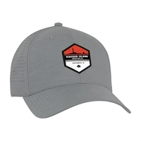 One-size-fits-most cap with pre-curved visor, silicone hook and loop closure...