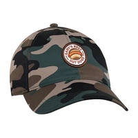Camouflage hat with hook and loop fastener and unstructured design.... from...