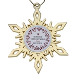 Gold Snowflake Christmas Holiday Ornament