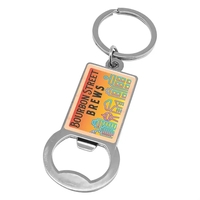 UV Color Wood Imprint Bottle Opener Keychain (Single Sided)