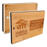 Custom Laser Etched Bamboo Desk Plaque Frame