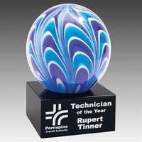 Two Tone Blue/White Sphere Art Glass... from ASI 92531 Unique Custom Products...