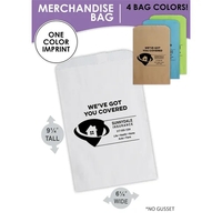 Paper merchandise bags with one color imprinting. Your choice of 4... from...