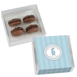 Macaron Gift Set / 4 Pack - Chocolate Molten Box
