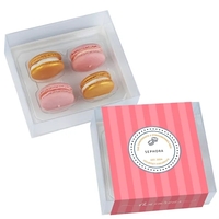 Macaron Gift Set / 4 Pack - Champagne & Strawberries Box
