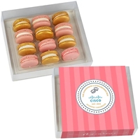Macaron Gift Set / 12 Pack - Champagne & Strawberries Box
