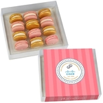 Macaron Gift Set / 12 Pack - Champagne & Strawberries Box