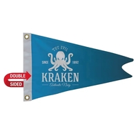 12" x 18' Polyester Burgee Flag Double-Sided