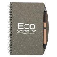 70 Page Lined 5" X 7" Eco-Inspired Spiral Notebook & Pen... from ASI 61125...