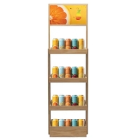 4-Shelf Wood Display Stand