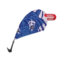 Mini teardrop sail sign with vehicle base and double-sided graphics.... from...