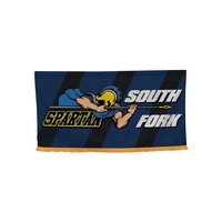 3' x 6' Parade Banner Straight Bottom Graphic w/Gold Fringe