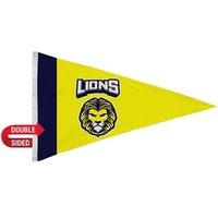 2.5' x 4' nylon pennant flag with canvas header, brass grommets... from ASI...