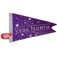 12" x 18" nylon burgee flag with canvas heading, brass grommets... from ASI...