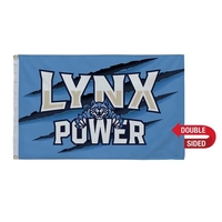 2.5' x 4' nylon flag with canvas heading, brass grommets and... from ASI...