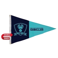 2' x 3' nylon pennant flag with canvas header, brass grommets... from ASI...