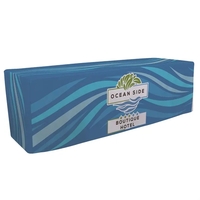 8' fitted premium woven polyester table throw with dye sublimated...