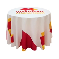 Polyester poplin table throw that fits 3' round tables and features... from...