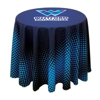 Polyester poplin table throw that fits 31.5", cafe-height round tables and......
