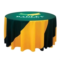 Polyester poplin table throw that fits 4' round tables and features... from...