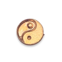 1/2" round lapel pin containing the yin yang symbol. Blank.... from ASI 96235...