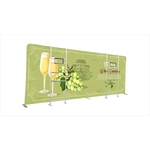 20ft Straight Wall Display w/Shelves and TV Brackets