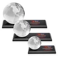 Globe VividPrint™ Award on Rectangle - Black... from ASI 84592 St Regis Group...