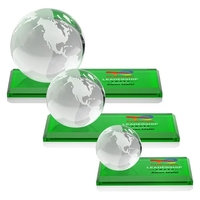 Globe VividPrint™ Award on Rectangle - Green... from ASI 84592 St Regis Group...