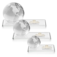 Globe VividPrint™ Award on Rectangle Base - Clear... from ASI 84592 St Regis...