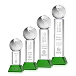 Globe Award on Stowe Base - Green