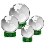 Globe Award on Stanrich Base - Green
