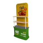 Straight Display Rack 36"x79" w/Shelves