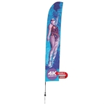 17' Streamline Blade Sail Sign Flag, 2-Sided, Ground Spike