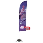 13' Streamline Blade Sail Sign Flag, 2-Sided, Scissor Base