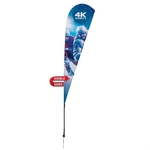 11.5' Streamline Teardrop Sail Sign Flag, 2-Sided, Spike