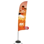 13' Streamline Razor Sail Sign Flag, 2-Sided, Scissor Base