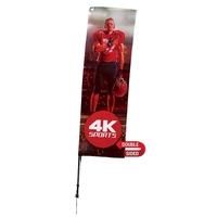 10' rectangular sail sign with ground spike and double-sided, dye...
