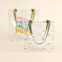 Vinyl tote with an exterior gusset that measures 16" x 15.5"... from ASI...