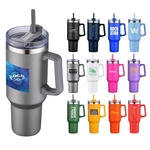 40oz. Travel Stainless Vacuum Insulated mug w/ handle