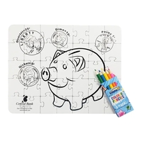 8 1/4" x 10 1/2" coloring puzzle with custom imprint options... from ASI...