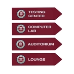 Wayfinding Arrow Sign Post Set of Four Graphic Signs