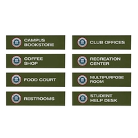 Wayfinding Rectangle Sign Post Set of Eight Graphic Signs