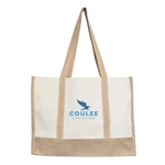 Vintage Jute Tote w/ Side Pocket