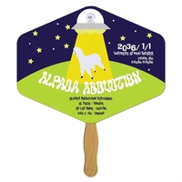 Hexagon Fast Hand Fan (1 Side) 1 Day 9.5" X 7.5"