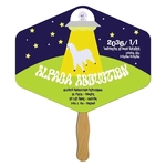 Hexagon Fast Hand Fan (1 Side) 1 Day 9.5" X 7.5"
