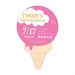 Ice Cream Hand Fan Without a Stick