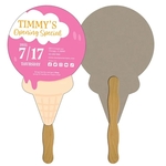 Ice Cream Recycled Hand Fan
