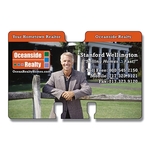 Laminated Plastic Rotary Card - Double Tab (4x2.625) - 14 pt