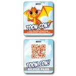 Plastic I.D./Event Badge with Punch - 3.625x3.125 - 14 pt.